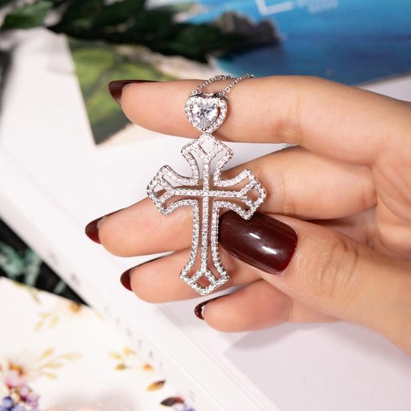 new 925 sterling silver exquisite bible jesus cross pendant necklace for women crucifix charm platinum heart diamond jewelry
new 925 sterling silver exquisite bible jesus cross pendant necklace for women crucifix charm platinum heart diamond jewelry