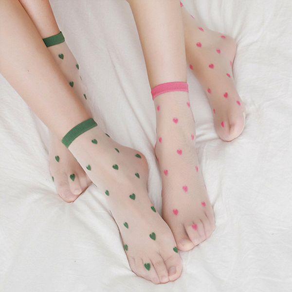 ultra-thin socks women transparent heart silk socks ankle summer colorful funny female streetwear calcetines majur, Black;white
ultra-thin socks women transparent heart silk socks ankle summer colorful funny female streetwear calcetines majur, Black;white