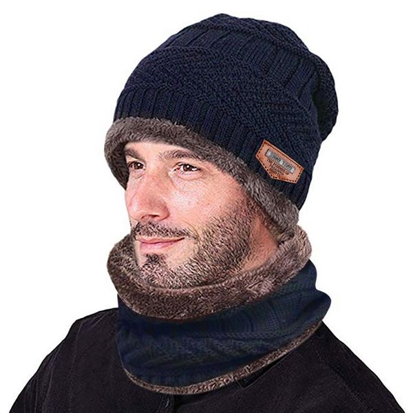 2 pieces winter set men warm beanie winter thicken hat and scarf set knit windproof cap accessories gift skullies beanies, Blue;gray
2 pieces winter set men warm beanie winter thicken hat and scarf set knit windproof cap accessories gift skullies beanies, Blue;gray