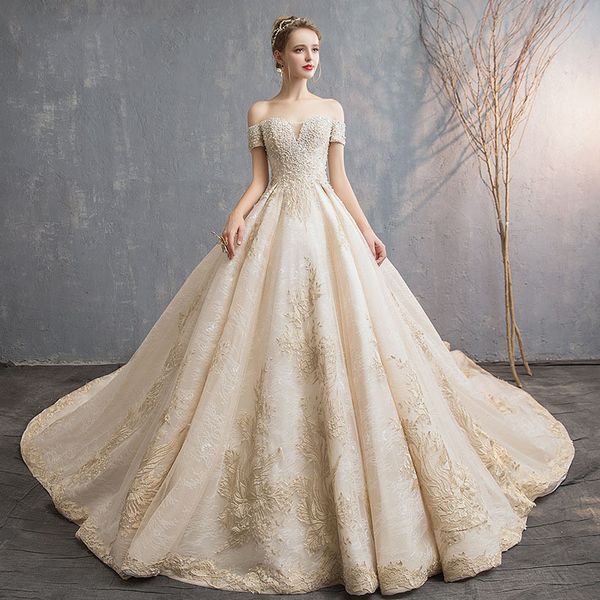luxury crystal wedding dresses lace cathedral lace-up back bridal gowns 2019 ball gown sweetheart appliques beaded garden crown, White
luxury crystal wedding dresses lace cathedral lace-up back bridal gowns 2019 ball gown sweetheart appliques beaded garden crown, White