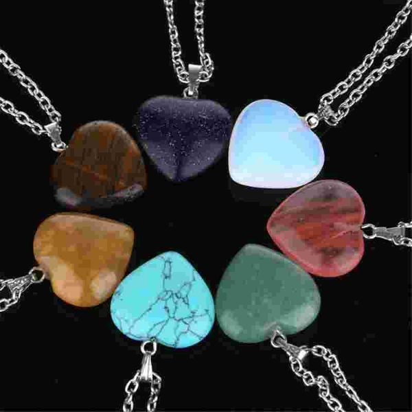 sale natural stone heart pendant necklace fashion women heart love creative pendant necklaces, Silver
sale natural stone heart pendant necklace fashion women heart love creative pendant necklaces, Silver