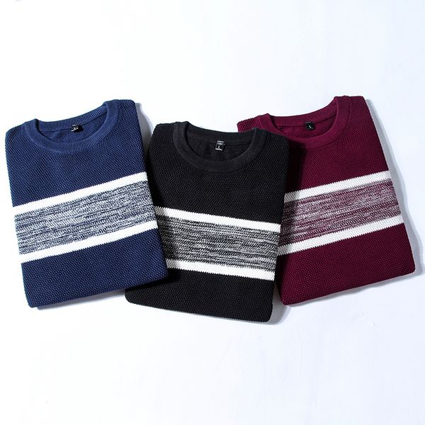 men autumn casual knitted soft cotton sweaters pullover men 2019 winter new fashion striped o-neck sweater coat j706, White;black
men autumn casual knitted soft cotton sweaters pullover men 2019 winter new fashion striped o-neck sweater coat j706, White;black