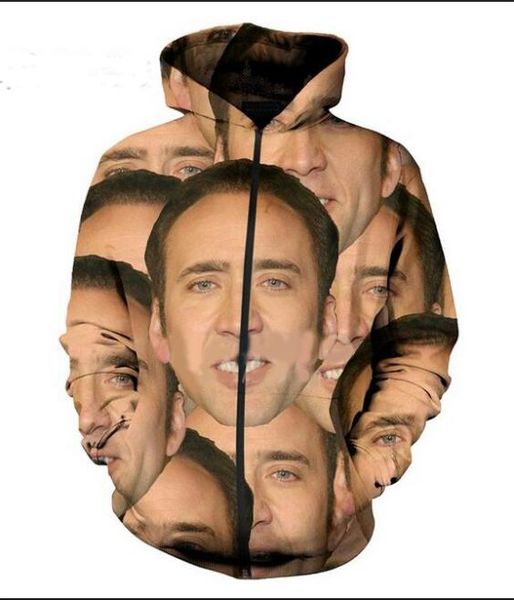 new fashion mens 3d hoodies nicolas cage face style printed zipper hoodie casual sweatshirt lm04, Black
new fashion mens 3d hoodies nicolas cage face style printed zipper hoodie casual sweatshirt lm04, Black