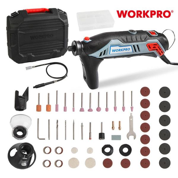 workpro 130w variable speed rotary tool kit engraver electric mini drill grinder w/ flexible shaft & 182 piece accessories
workpro 130w variable speed rotary tool kit engraver electric mini drill grinder w/ flexible shaft & 182 piece accessories