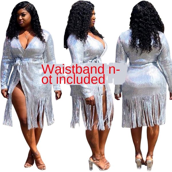 womens designer solid color banquet dress v-neck long sleeve hip split dress 52fs, Black;gray 
womens designer solid color banquet dress v-neck long sleeve hip split dress 52fs, Black;gray