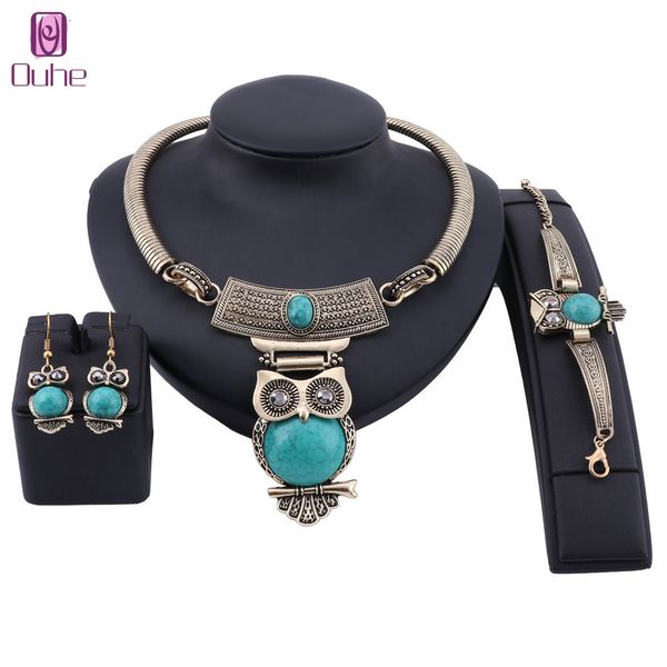 vintage charming owl design crystal pendant choker necklaces bracelet earring women clothing accessories jewelry set, Silver
vintage charming owl design crystal pendant choker necklaces bracelet earring women clothing accessories jewelry set, Silver