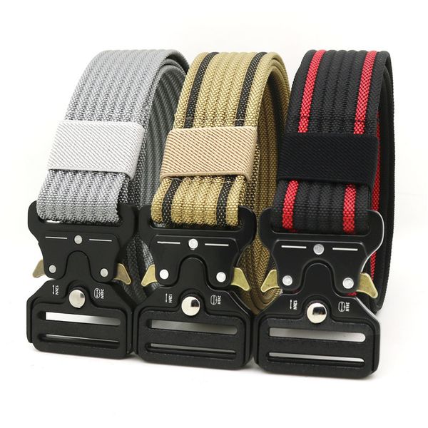 10 style elastic belt men aluminum alloy black pluggable buckle tactical belts breathable comfortable nylon jeans belt, Black;brown
10 style elastic belt men aluminum alloy black pluggable buckle tactical belts breathable comfortable nylon jeans belt, Black;brown