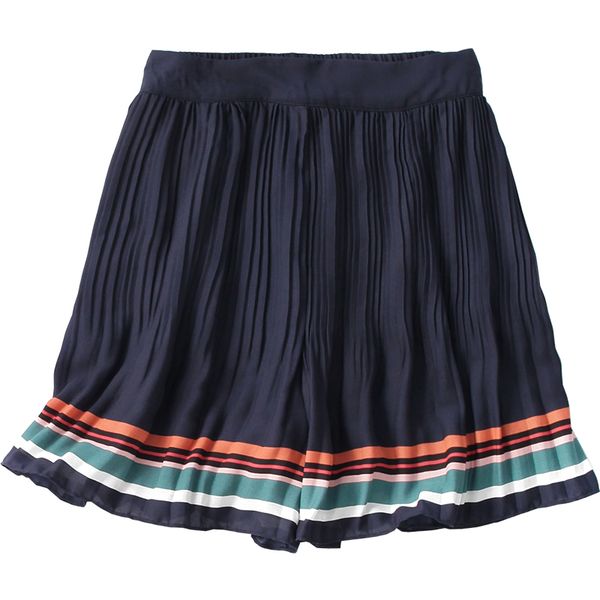 women pleated chiffon skirt shorts high waist short slant hit color strips slim skirt, White;black
women pleated chiffon skirt shorts high waist short slant hit color strips slim skirt, White;black