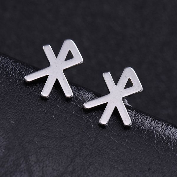 2020 latest geometrical pattern rune letter stud earrings trendy stainless steel earrings jewelry for women, Silver
2020 latest geometrical pattern rune letter stud earrings trendy stainless steel earrings jewelry for women, Silver