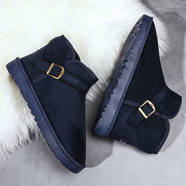 ic snow boots bowtie ankle short bow fur winter boot chestnut fashion 670290, Black