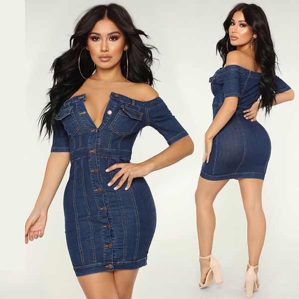 summer designer's button off shoulder one shoulder skinny bag hip wash denim dress one step dress party, White;black
summer designer's button off shoulder one shoulder skinny bag hip wash denim dress one step dress party, White;black
