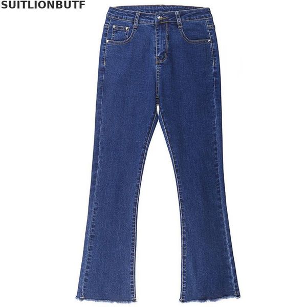 plus size high waisted flare pants loose slim burr skinny jeans spring summer big sizes push up jeans thin waist nine pants, Blue
plus size high waisted flare pants loose slim burr skinny jeans spring summer big sizes push up jeans thin waist nine pants, Blue