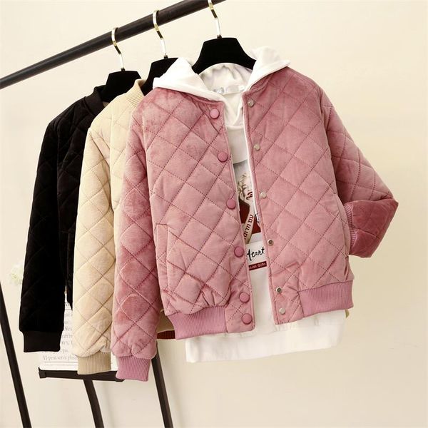 women's jackets autumn winter women velvet coat warm thicken cotton parkas down jacket students baseball bomber outwear short solid rh, Black;brown
women's jackets autumn winter women velvet coat warm thicken cotton parkas down jacket students baseball bomber outwear short solid rh, Black;brown