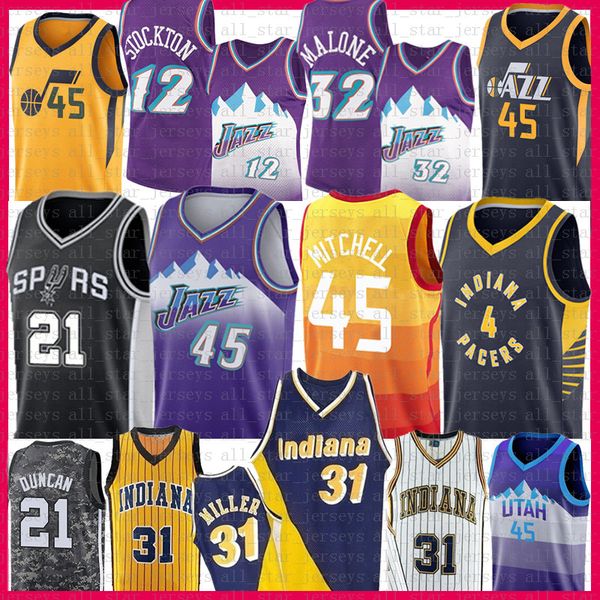donovan 45 mitchell tim 21 duncan victor 4 oladipo reggie 31 miller basketball jersey spur rudy 27 gobert john 12 stockton karl 32 malone, Black;red 
donovan 45 mitchell tim 21 duncan victor 4 oladipo reggie 31 miller basketball jersey spur rudy 27 gobert john 12 stockton karl 32 malone, Black;red