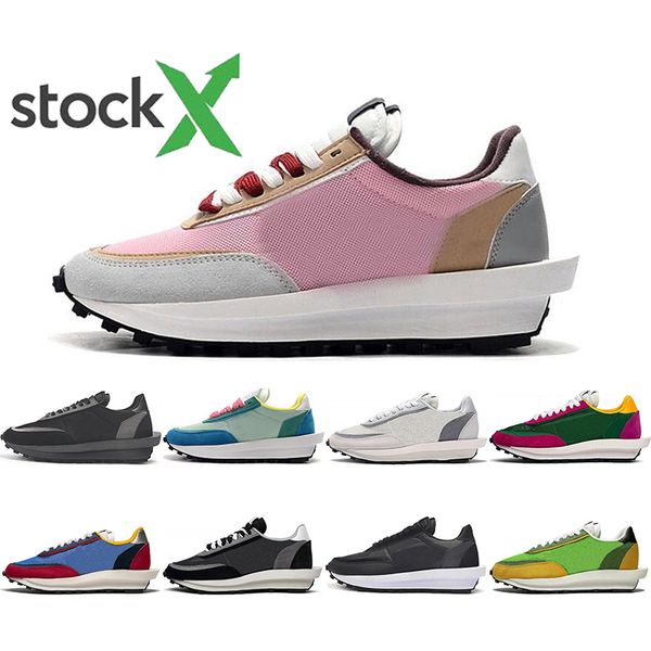 with socks new sacai ldv waffle men women running shoes white nylon gusto varsity blue green gusto outdoor sports sneakers size 36-45 
with socks new sacai ldv waffle men women running shoes white nylon gusto varsity blue green gusto outdoor sports sneakers size 36-45