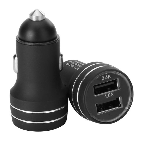 Fast Charging Adapter Car Charger 5V 2.4A Aluminum Alloy 18W Dual Ports USB Adapter for iPhone Cell Phones With Retail Package
Fast Charging Adapter Car Charger 5V 2.4A Aluminum Alloy 18W Dual Ports USB Adapter for iPhone Cell Phones With Retail Package