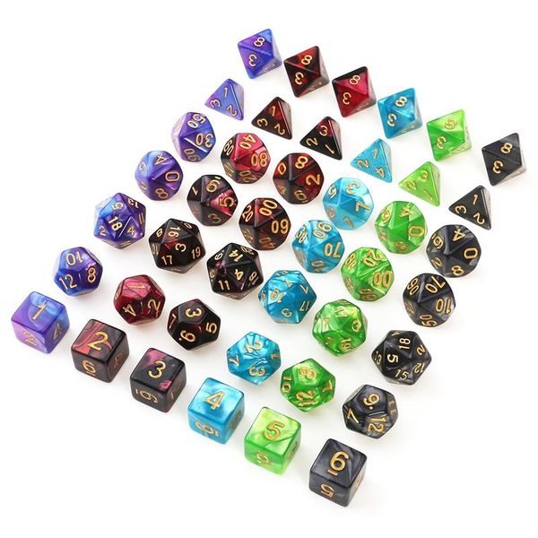 42 digital dice polyhedral dice for dungeons and dragon board game dice (6 sets * 7 dices, Black
42 digital dice polyhedral dice for dungeons and dragon board game dice (6 sets * 7 dices, Black