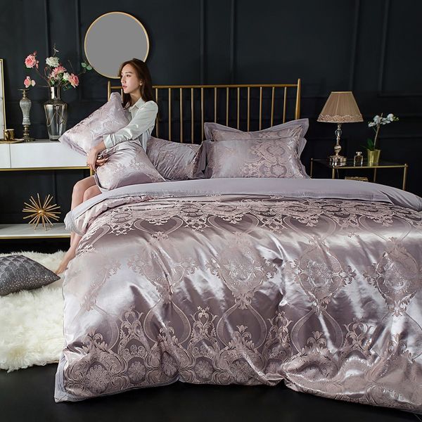 4pcs set jacquard plain bedding set sheets quilt cover pillowcase king size bed duvet cover bedding
4pcs set jacquard plain bedding set sheets quilt cover pillowcase king size bed duvet cover bedding
