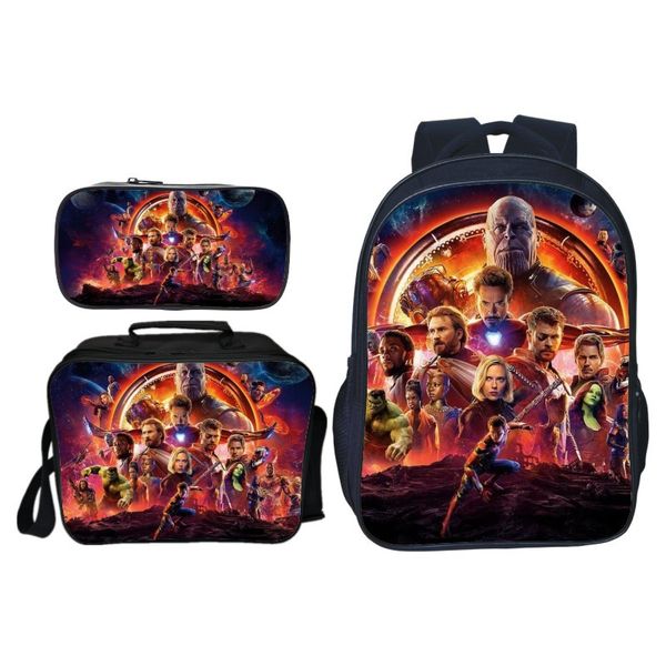 3pcs/set backpack + lunch bag + pencil case bag shoulder child students back school cartoon gift
3pcs/set backpack + lunch bag + pencil case bag shoulder child students back school cartoon gift