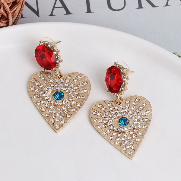 trendy shiny crystal evil eye drop earrings for women girl fashion heart shape geometric big dangle earring statement jewelry, Silver
trendy shiny crystal evil eye drop earrings for women girl fashion heart shape geometric big dangle earring statement jewelry, Silver