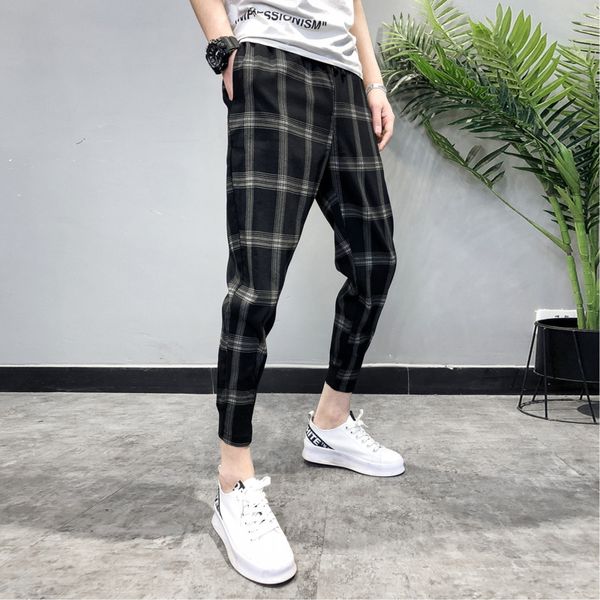 summer new track pants men's fashion plaid casual thin section trousers man streetwear trend wild hip hop joggers sweatpants, Black
summer new track pants men's fashion plaid casual thin section trousers man streetwear trend wild hip hop joggers sweatpants, Black