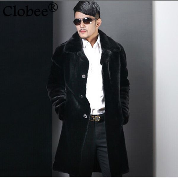 plus size casual long black men's mink coat abrigos mujer overcoat autumn winter thick fluffy business formal faux fur coat v539
plus size casual long black men's mink coat abrigos mujer overcoat autumn winter thick fluffy business formal faux fur coat v539