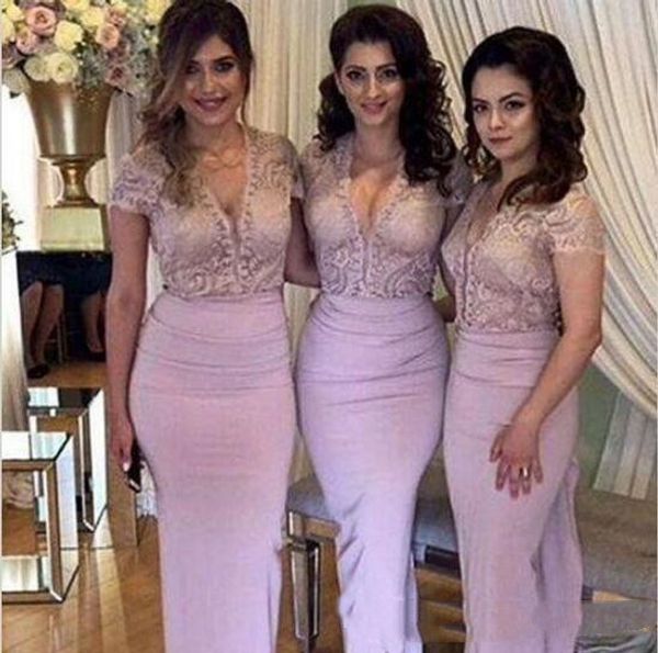 blush pink bridesmaid dresses lace v neck short sleeves prom party gowns long sheath chiffon wedding guest dresses evening wear jd028, Blue;red
blush pink bridesmaid dresses lace v neck short sleeves prom party gowns long sheath chiffon wedding guest dresses evening wear jd028, Blue;red