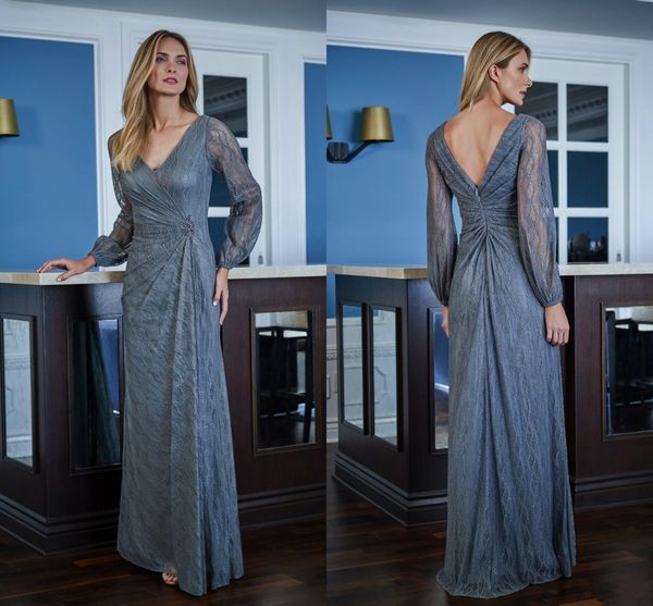 gray lace long sleeves evening mom dress mother of the bride dresses 2020 double v-neck pleated layers formal elegant party dress wedding, Black;red
gray lace long sleeves evening mom dress mother of the bride dresses 2020 double v-neck pleated layers formal elegant party dress wedding, Black;red
