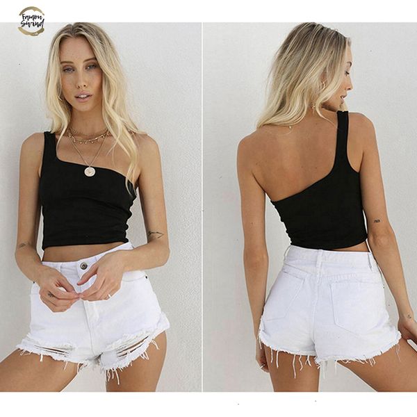 women summer cami cropped one shoulder chest wrapped short vest nightclub ladies female camisole for women, White
women summer cami cropped one shoulder chest wrapped short vest nightclub ladies female camisole for women, White