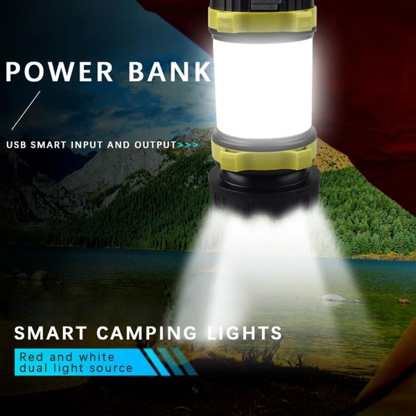 Led Camping Lantern Usb Rechargeable Lantern T6 Beads For Hurricane Emergency Hiking Fishing Includes Batteries