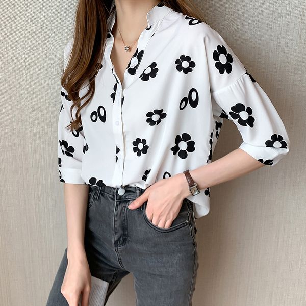 woman shirts blouses chiffon print floral short sleeve ladies shirts blusas casual streetwear women blouses plus size 2xl, White
woman shirts blouses chiffon print floral short sleeve ladies shirts blusas casual streetwear women blouses plus size 2xl, White