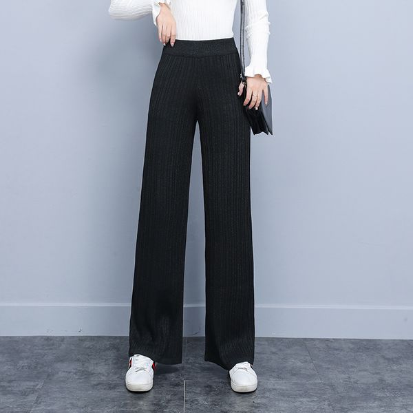 plush thickened high-waisted knitted leisure wide-leg pants women 2020 wool pants children's tide, Black;white
plush thickened high-waisted knitted leisure wide-leg pants women 2020 wool pants children's tide, Black;white