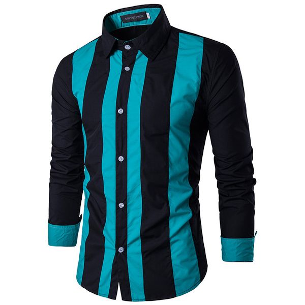 new british urban fashion men's long-sleeved shirt, trend classic striped casual shirt, men's cotton slim business shirt, White;black
new british urban fashion men's long-sleeved shirt, trend classic striped casual shirt, men's cotton slim business shirt, White;black
