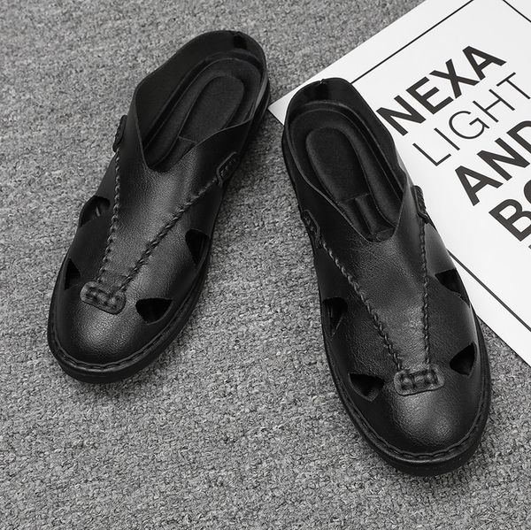 2019 new quality genuine leather men sandals outdoor summer flip flop casual shoes men beach sandalias shoes big size 38-48, Black
2019 new quality genuine leather men sandals outdoor summer flip flop casual shoes men beach sandalias shoes big size 38-48, Black
