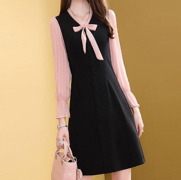 young women's autumn wear new celebrity temperament fashion long sleeve small fragrant style dress, Black;gray
young women's autumn wear new celebrity temperament fashion long sleeve small fragrant style dress, Black;gray