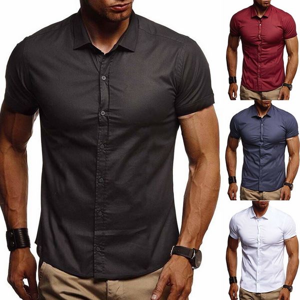 2019 men's cotton shirt short sleeve business formal casual shirt slim fit solid single breasted comfortable -3xl, White;black
2019 men's cotton shirt short sleeve business formal casual shirt slim fit solid single breasted comfortable -3xl, White;black