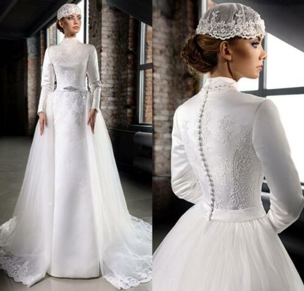 2019 Vintage Plus Size A-line Wedding Dresses High Neck Lace Muslim Long Sleeve Princess Sweep Train Bridal Gowns Vestios De Novia
2019 Vintage Plus Size A-line Wedding Dresses High Neck Lace Muslim Long Sleeve Princess Sweep Train Bridal Gowns Vestios De Novia