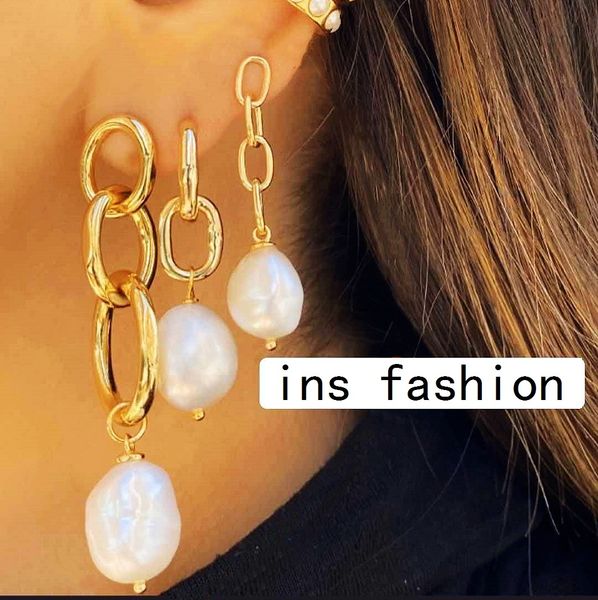 pearl earrings hoop & huggie fashion accessories in europe and the style simple retro earrings metal chain pearl earrings ladys jewerly funn, Golden;silver
pearl earrings hoop & huggie fashion accessories in europe and the style simple retro earrings metal chain pearl earrings ladys jewerly funn, Golden;silver