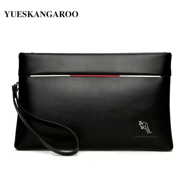 yues kangaroo brand men clutch bag soft leather large capacity business envelope wallets casual handy purse men's long wallets, Red;black
yues kangaroo brand men clutch bag soft leather large capacity business envelope wallets casual handy purse men's long wallets, Red;black