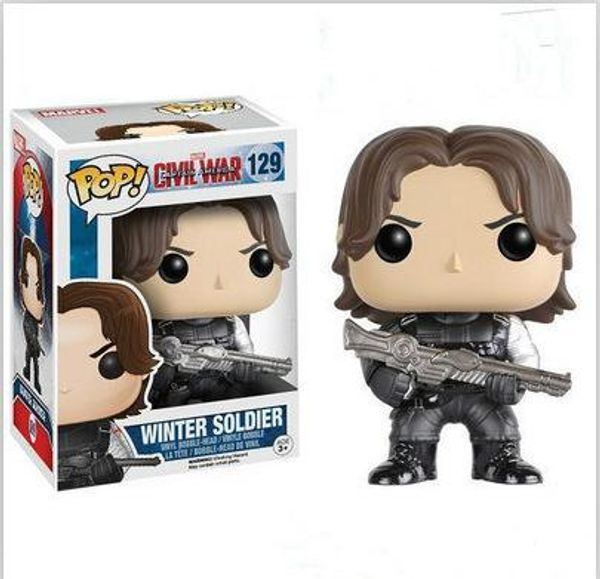 2019 new style funko pop winter soldier vinyl action figure with box #129 gift toy for kids good quality gift
2019 new style funko pop winter soldier vinyl action figure with box #129 gift toy for kids good quality gift