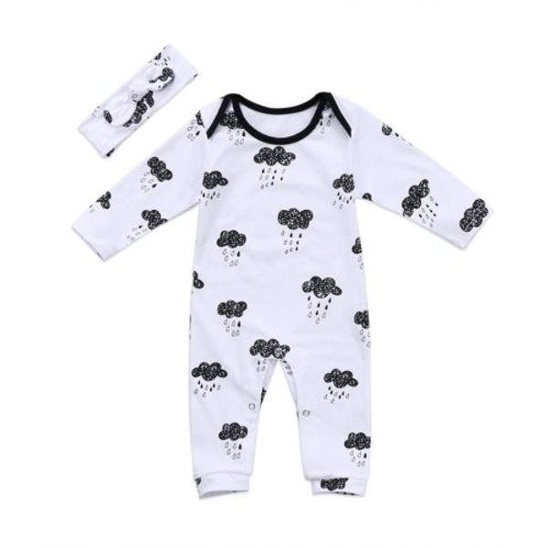 2017 casual long sleeve cloud newborn baby girls romper jumpsuit infant headband clothes outfits set adorable baby cute romper, Blue
2017 casual long sleeve cloud newborn baby girls romper jumpsuit infant headband clothes outfits set adorable baby cute romper, Blue
