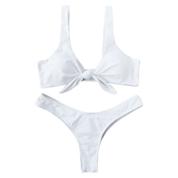 Bikini Knotted Padded Thong Bikini Set Women Swimwear Swimsuit Scoop Neck Solid High Cut Bathing Suit Brazilian Biquni
Bikini Knotted Padded Thong Bikini Set Women Swimwear Swimsuit Scoop Neck Solid High Cut Bathing Suit Brazilian Biquni