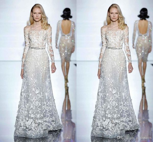 luxury zuhair murad evening dresses long sleeves illusion lace appliqued prom party gowns sheer neck red carpet celebrity dress bo9772, Black;red
luxury zuhair murad evening dresses long sleeves illusion lace appliqued prom party gowns sheer neck red carpet celebrity dress bo9772, Black;red