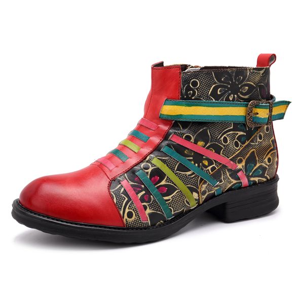 iliyah bohemian style leather hand-painted vintage casual ladies ankle boots western cowboy motorcycle ankle boots for female, Black
iliyah bohemian style leather hand-painted vintage casual ladies ankle boots western cowboy motorcycle ankle boots for female, Black