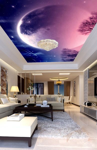 fantasy night sky meteor ceiling mural 3d ceiling murals wallpaper