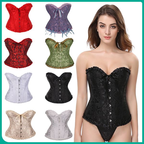 black boned corselet gothic clothing lace up steampunk overbust corset halloween costume plus size women bustier bodyshaper, Black;white
black boned corselet gothic clothing lace up steampunk overbust corset halloween costume plus size women bustier bodyshaper, Black;white