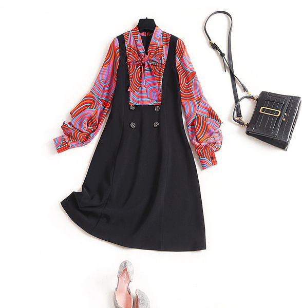 fashion printed chiffon dress female stand collar patchwork ruffled dress women sprint autum fashion vintage clothes new, Black;gray
fashion printed chiffon dress female stand collar patchwork ruffled dress women sprint autum fashion vintage clothes new, Black;gray