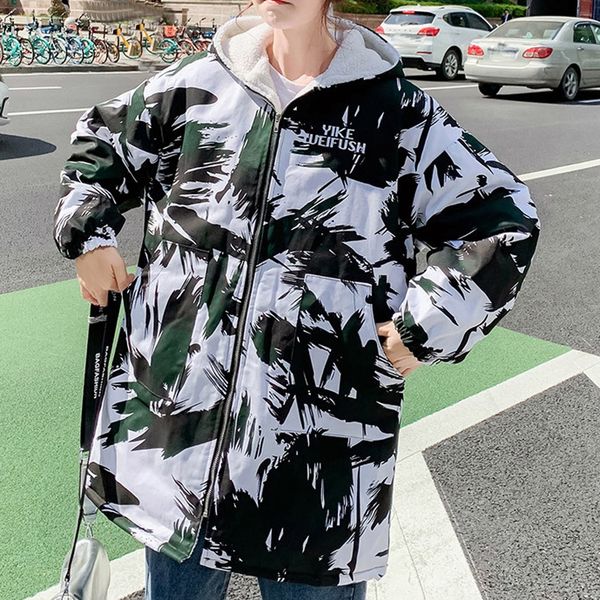vogue winter tide women plus size fashion print cotton jacket hoodie long parkas warm jackets female winter coat clothes, Black
vogue winter tide women plus size fashion print cotton jacket hoodie long parkas warm jackets female winter coat clothes, Black