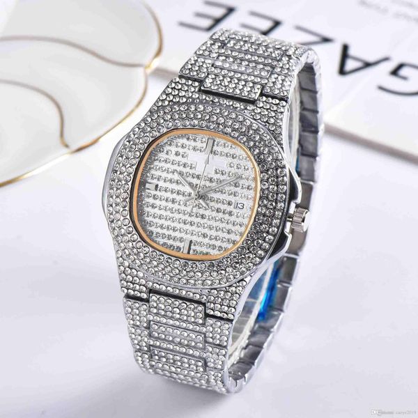 hip hop bling diamond watch for men gold stainless steel band men's business quartz watches man waterproof relogio masculino drop shipp, Slivery;brown
hip hop bling diamond watch for men gold stainless steel band men's business quartz watches man waterproof relogio masculino drop shipp, Slivery;brown