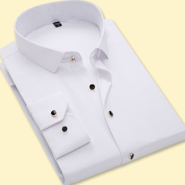 men's shirts fashion solid color long sleeve men's shirts wedding groomsmen's business casual, White;black
men's shirts fashion solid color long sleeve men's shirts wedding groomsmen's business casual, White;black